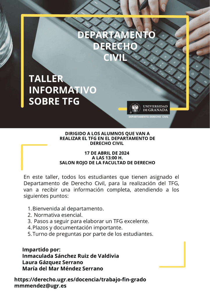 Cartel Taller informativo TFG