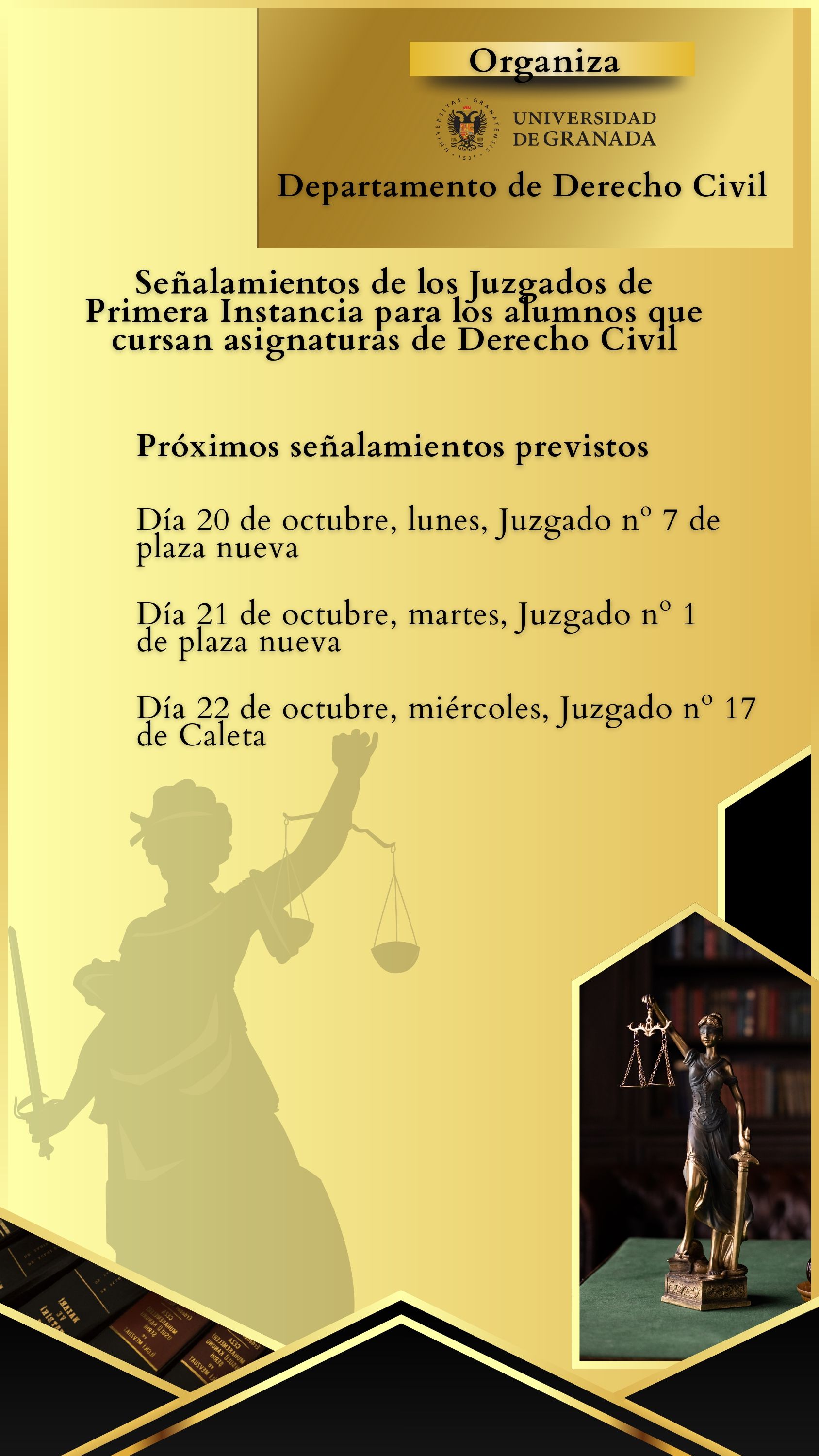 Señalamientos Señalamientos de los Juzgados