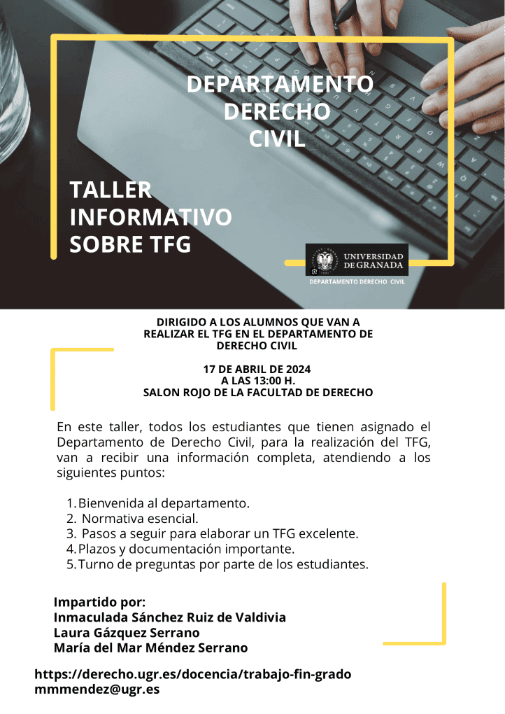 Cartel Taller informativo TFG Cartel Taller informativo TFG